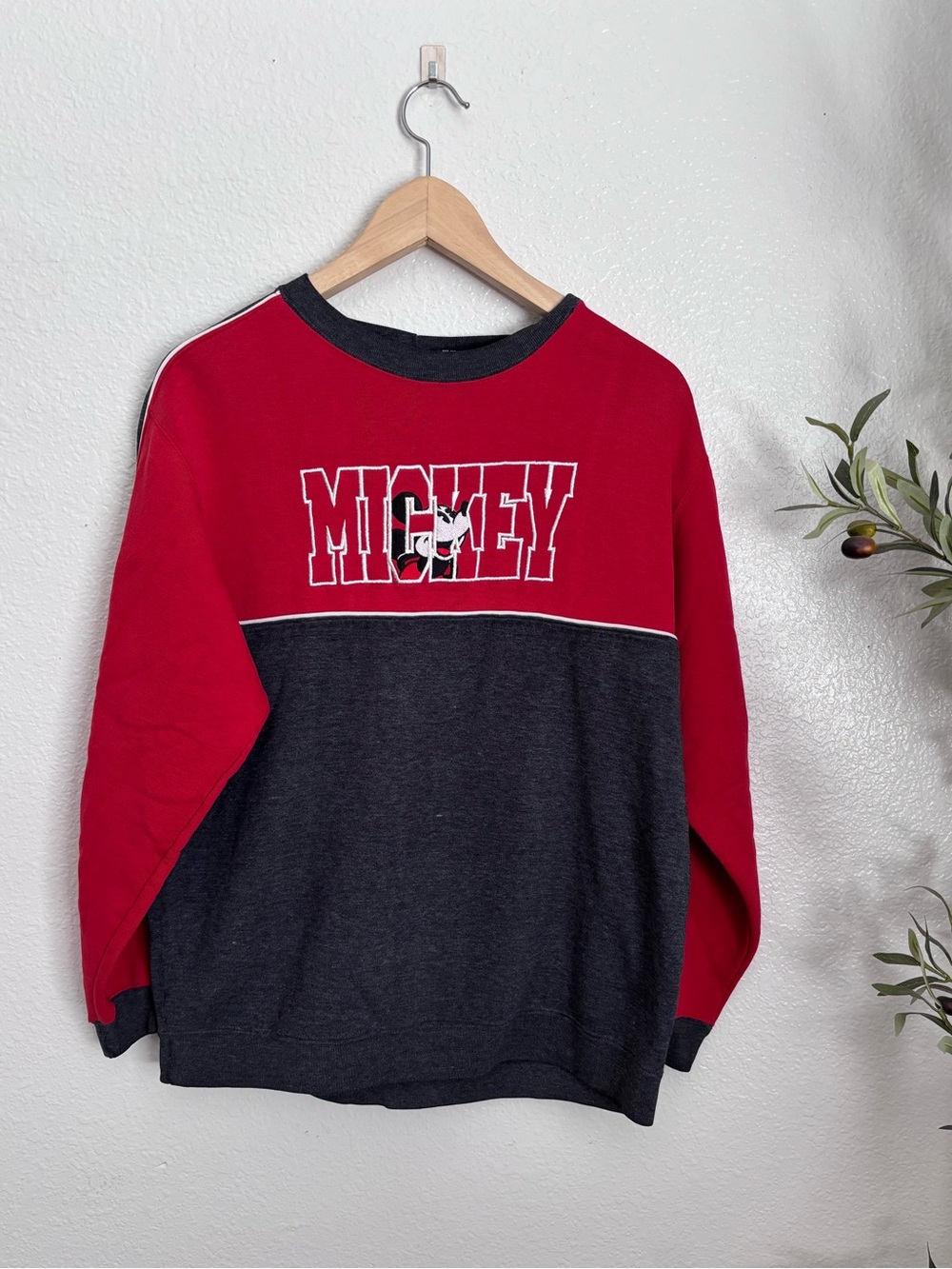 Vintage Mickey & Co Color-Block Crewneck Sweatshirt small